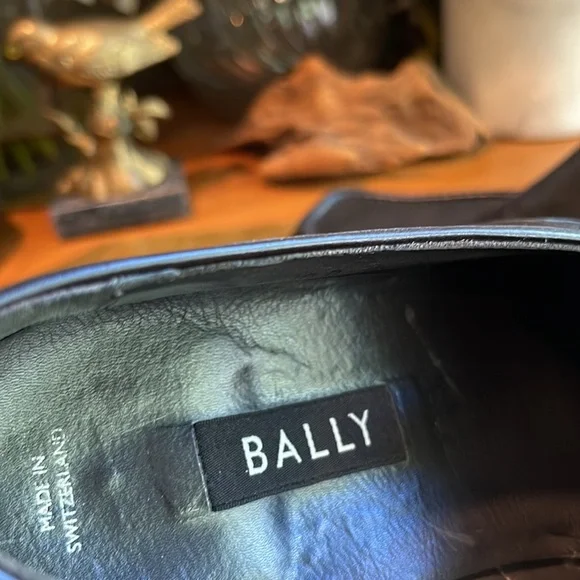 Bally Arcon Slip-On Black Lambskin Leather Loafers